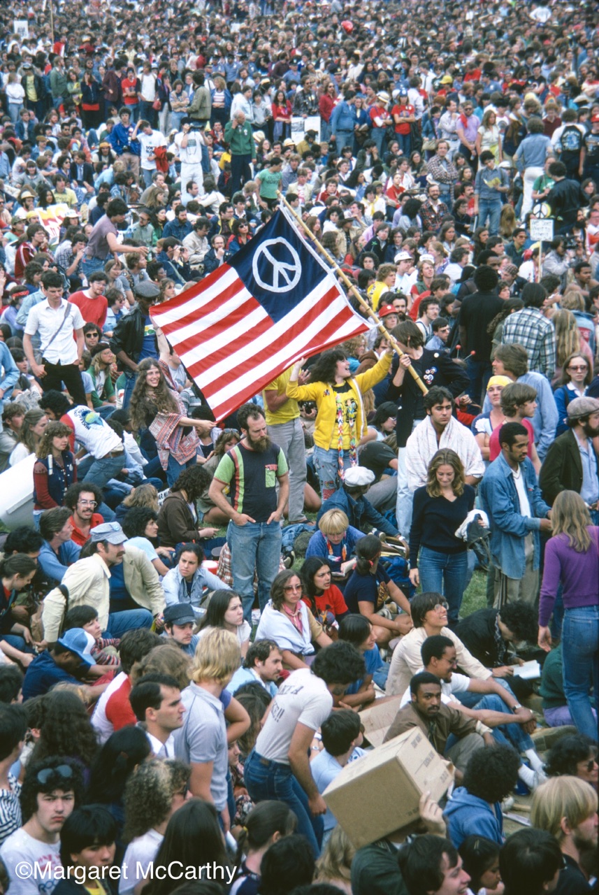 Peace Flag, Central Park, June 12 Disarmament March, NYC 1982