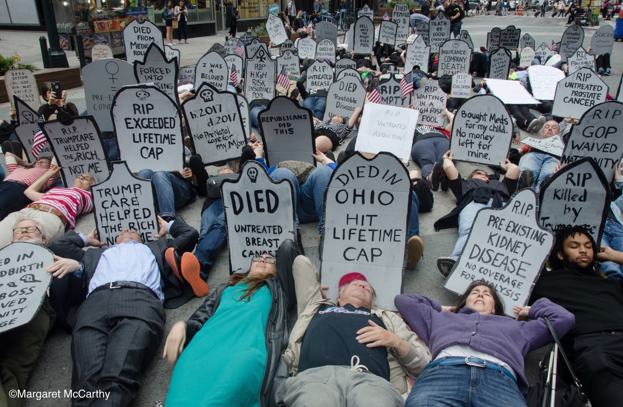 NYC Die-In for Health Care June 4, 2017