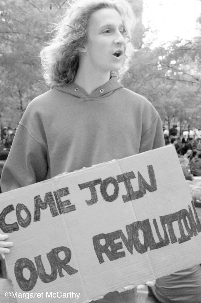 Occupy Wall Street, Zuccotti Park, NYC, 9-18-2011